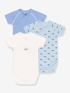 Bébé-Body-Lot de 3 bodies croisés manches courtes bébé PETIT BATEAU