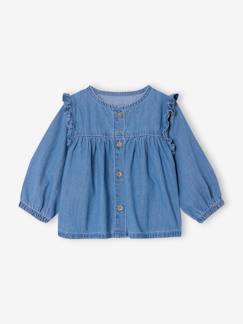 Chemise bébé en denim  - vertbaudet enfant