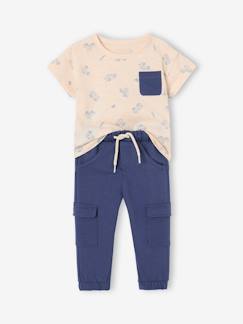 Bébé-Ensemble-Ensemble T-shirt et pantalon en molleton bébé