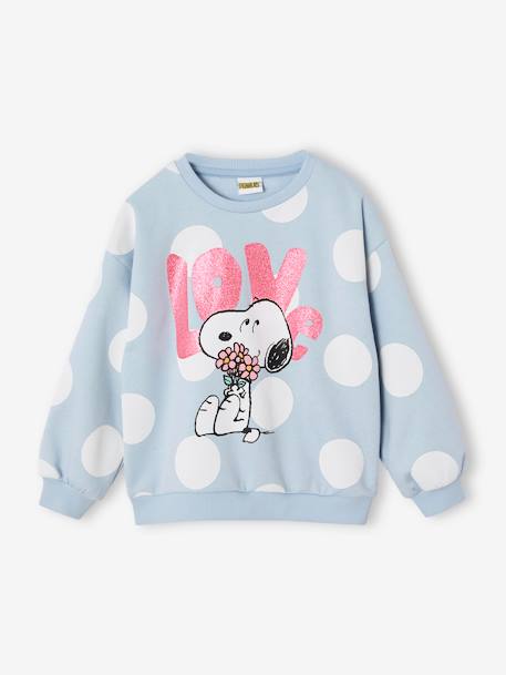 Fille-Pull, gilet, sweat-Sweat Peanuts® Snoopy fille imprimé gros pois