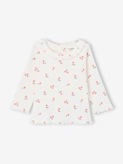 -Babyshirt van ribtricot met lange mouwen