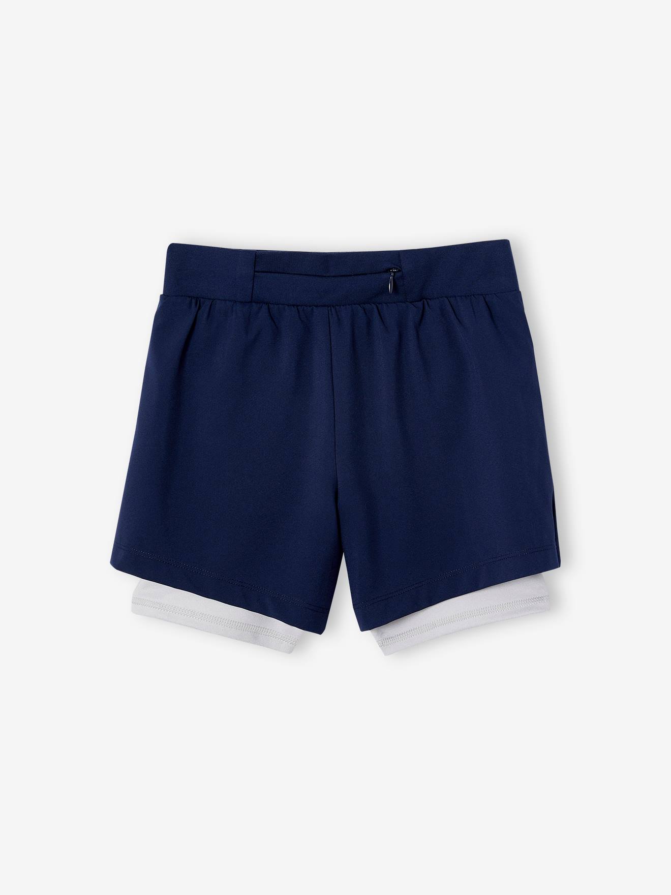 Short De Sport Fille Justice – Taille 10 – Bleu Marine – Graphismes Softball – Neuf