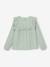 Blouse à volants en broderie anglaise fille bleu ciel+vert sauge - vertbaudet enfant 