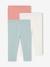 Lot 3 leggings unis bébé bleu grisé+gris chiné - vertbaudet enfant 