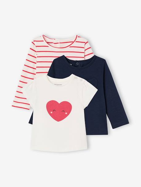 Bébé-Lot de 3 t-shirts Basics fille manches longues