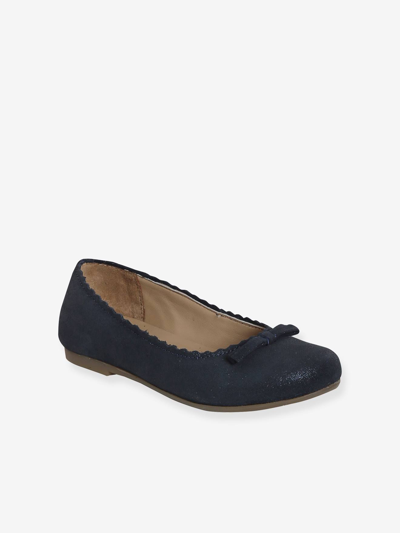 Vertbaudet Leren Meisjesballerina's Marineblauw