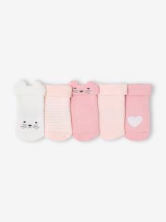 Baby-Sokken, kousen-Set van 5 paar "kat" babysokken 
