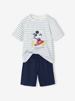 -Gestreifter Jungen Sommer-Schlafanzug Disney MICKY MAUS Oeko-Tex