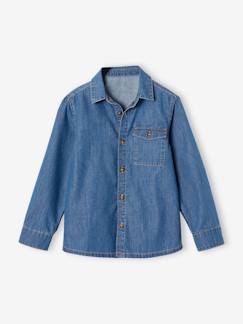 Chemise en denim léger garçon  - vertbaudet enfant