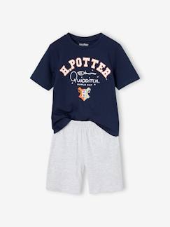-Kinder Sommer-Schlafanzug HARRY POTTER mit Quidditch-Print