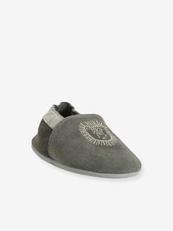 Chaussures-Chaussures garçon 23-38-Chaussons-Chaussons élastiqués en cuir souple bébé
