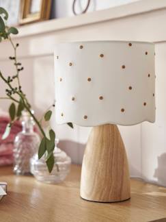 Linnengoed en decoratie-Bedlampje met geborduurde stippen