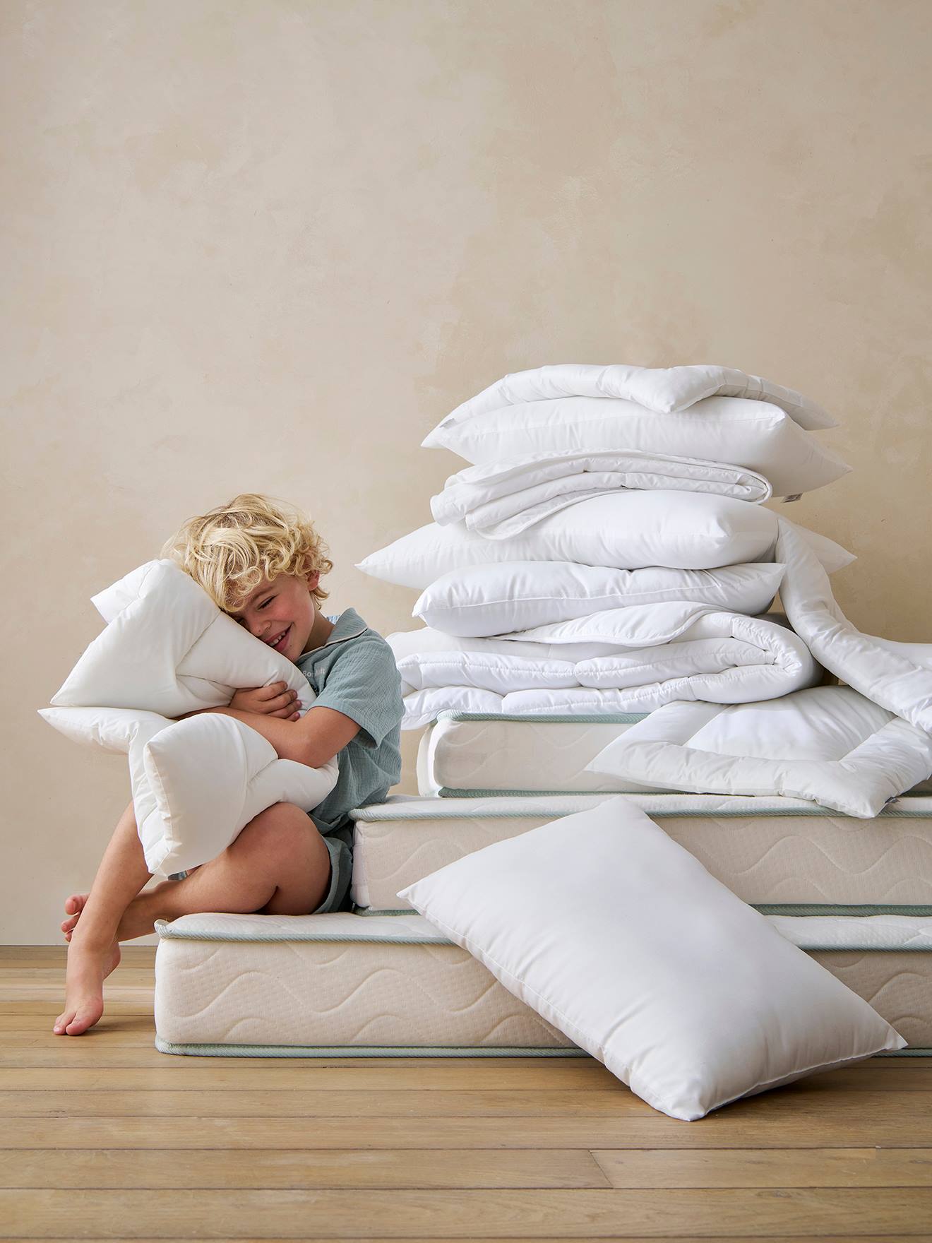 Vertbaudet Sanitized®-behandeld Anti-huisstofmijt Microvezel Dekbed Wit