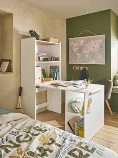 Slaapkamer en Opbergoplossingen-Slaapkamer-Bureau, tafel-Boekenkast met geïntegreerd bureau Modulo