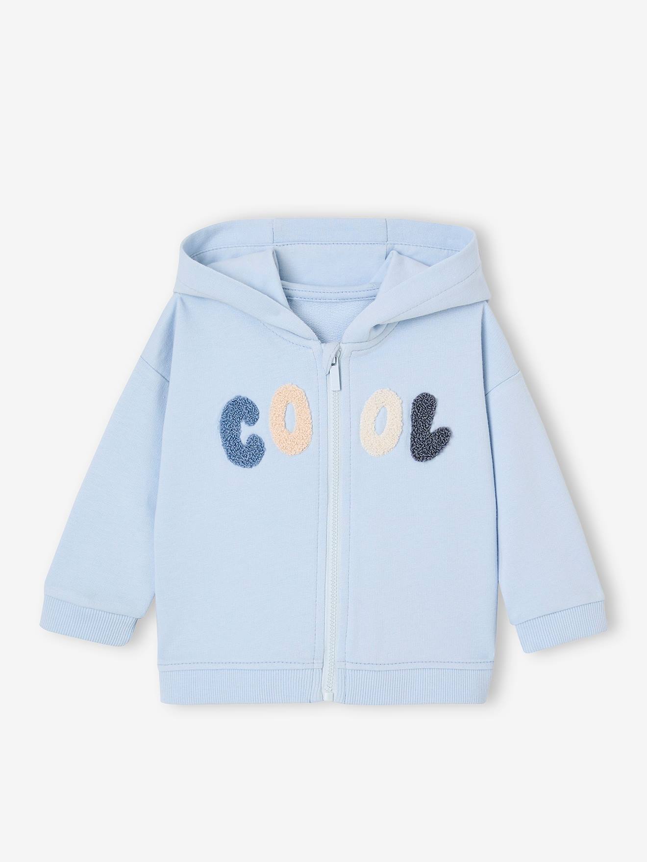 Vertbaudet Babysweater Met Rits En Capuchon Hemelsblauw
