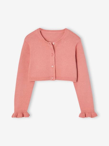 Fille-Pull, gilet, sweat-Gilet boléro cérémonie fille
