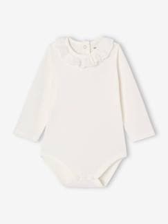 -Body avec col en broderie anglaise manches longues bébé