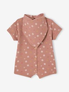 Bébé-Salopette, combinaison-Combinaison bébé et bavoir nid d'abeille coffret cadeau