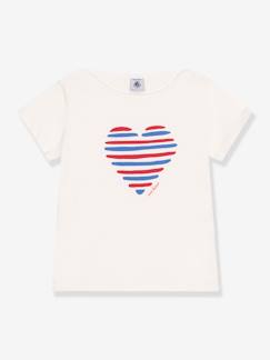 -T-shirt kind korte mouwen hart PETIT BATEAU