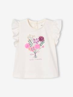 -T-shirt avec fleurs en relief bébé