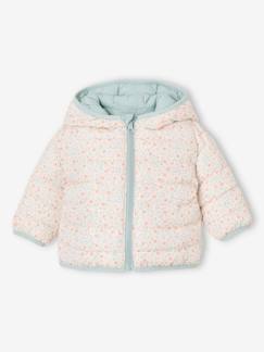 Doudoune Légère Réversible Bébé Vertbaudet – Bleu Grisé 18M (81 Cm) – Imprimé & Uni