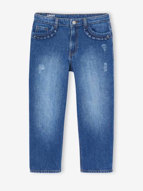 Fille-Pantalon-Jean droit Morpho fille Tour de hanches large