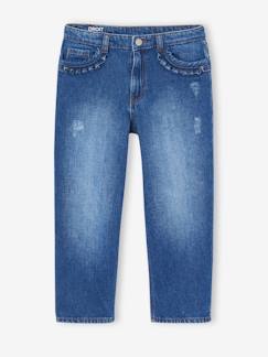 Jean fille droit MorphologiK tour de hanches large  - vertbaudet enfant