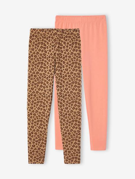 Fille-Legging-Lot de 2 leggings fille