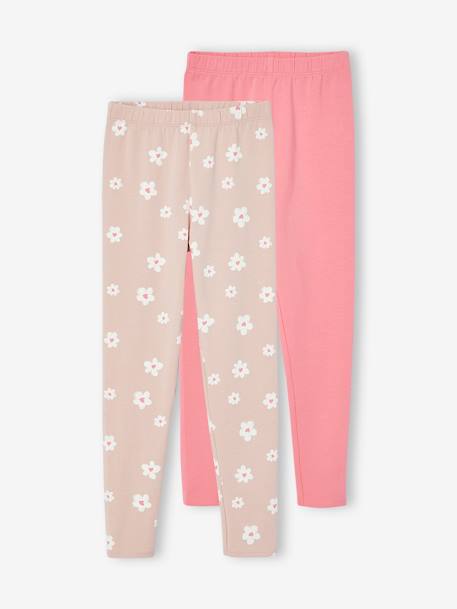 Fille-Legging-Lot de 2 leggings fille