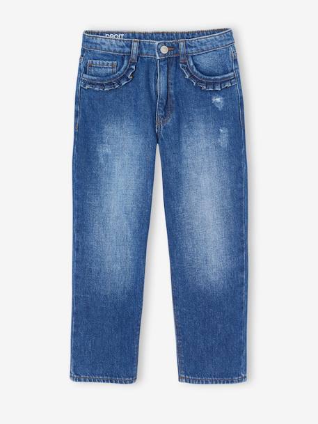 Fille-Pantalon-Jean droit MorphologiK fille tour de hanches Medium