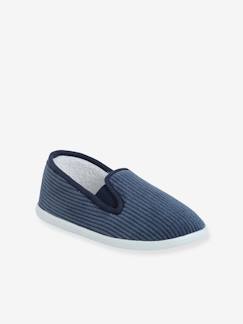 Chaussures-Chaussures garçon 23-38-Chaussons-Chaussons velours élastiqués enfant - Fabriqués en France