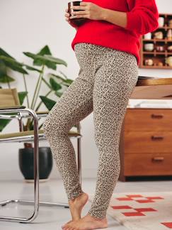 Vêtements de grossesse-Legging de grossesse imprimé léopard en coton biologique*