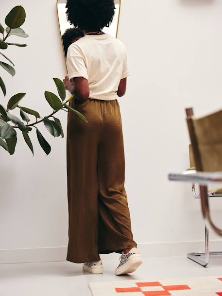 Pantalon fluide et large de grossesse bleu jean+noir+olive - vertbaudet enfant 