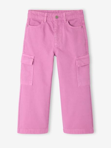 Fille-Pantalon-Pantalon cargo large fille