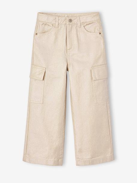 Fille-Pantalon-Pantalon cargo large irisé fille