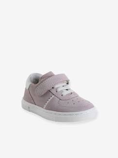 Chaussures-Chaussures bébé 17-26-Baskets bébé fille cuir à scratchs