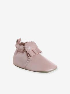 Chaussures-Chaussures bébé 17-26-Chaussons élastiqués en cuir souple bébé