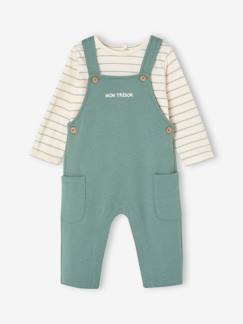 -Fleece babyset met te personaliseren T-shirt en tuinbroek 