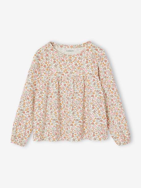 Fille-T-shirt blouse imprimé manches longues fille