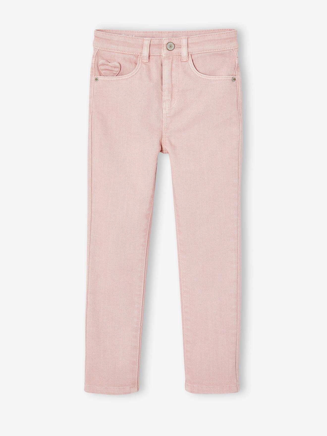 Vertbaudet Slim Meisjesbroek Smalle Lichaamsbouw Roze (poederkleur)