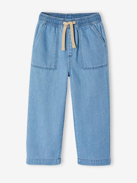 Fille-Pantalon-Jean droit loose fille facile à enfiler