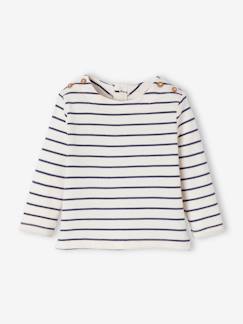 Baby-Gestreept geboorteshirt met lange mouwen