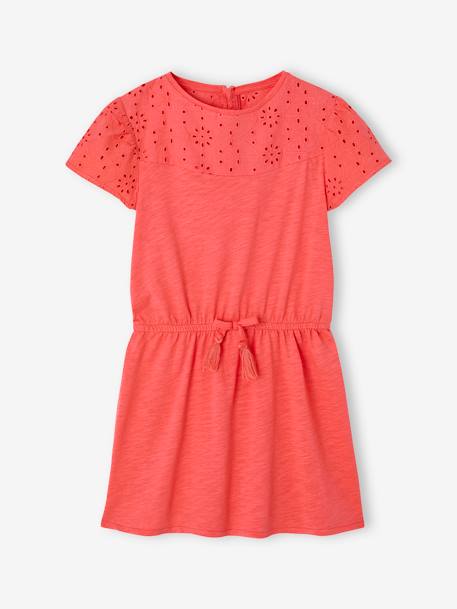 Fille-Robe détails en broderie anglaise fille