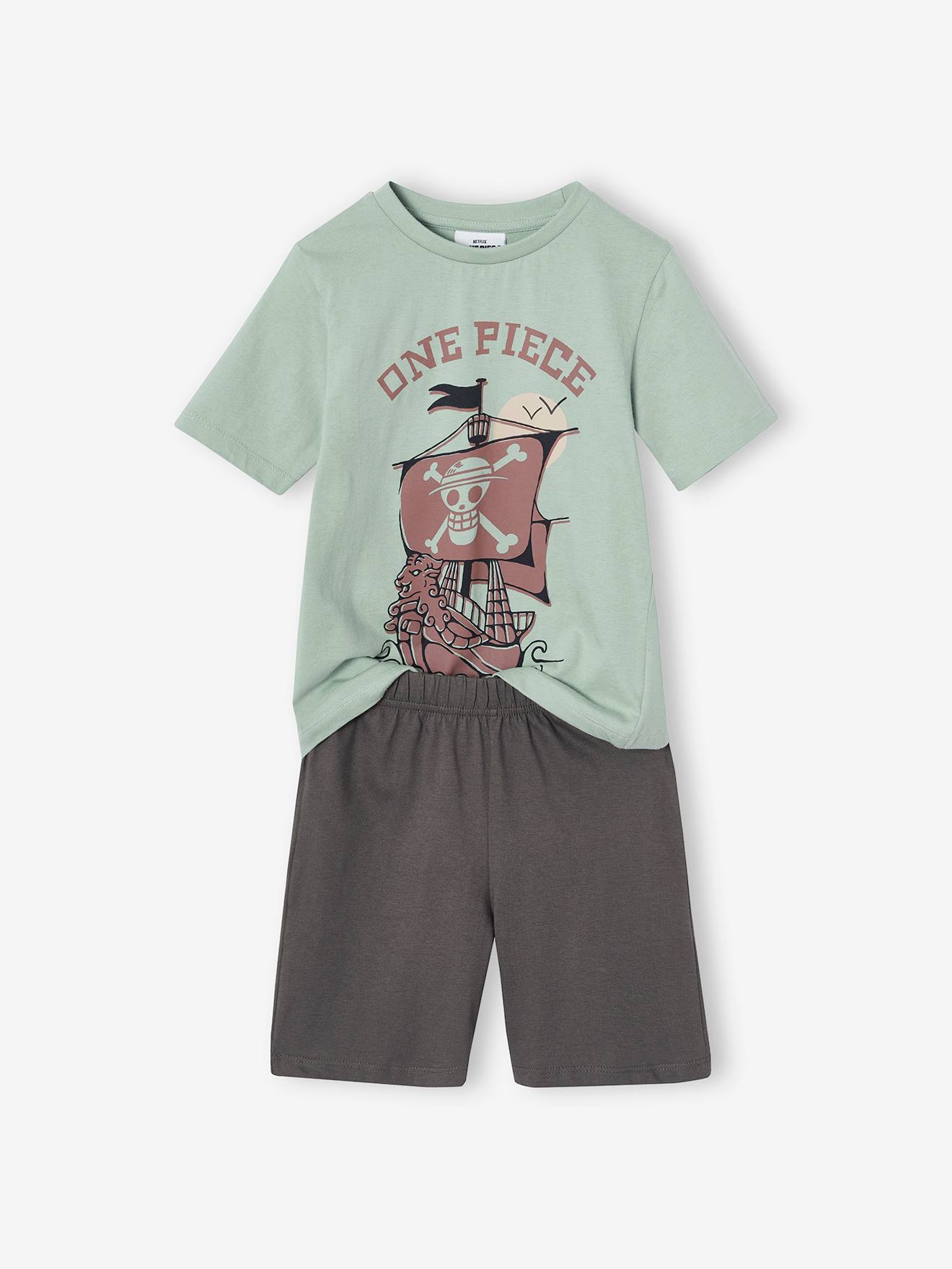 Bildits Pyjashort One Piece® Met Twee Kleuren Blauwgroen