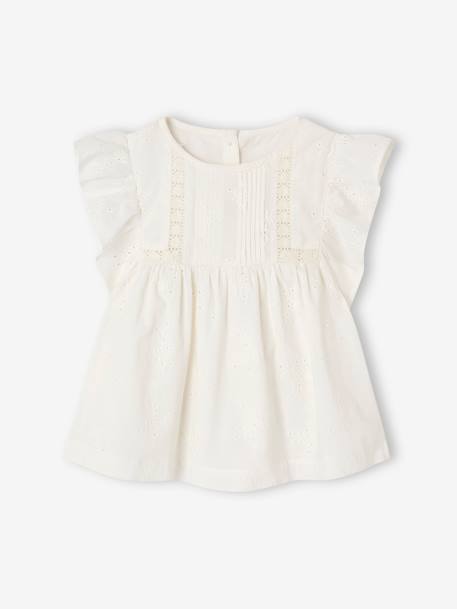 Fille-Blouse  de cérémonie en broderie anglaise fille