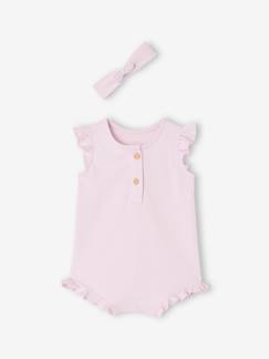 -Ensemble combishort et bandeau naissance