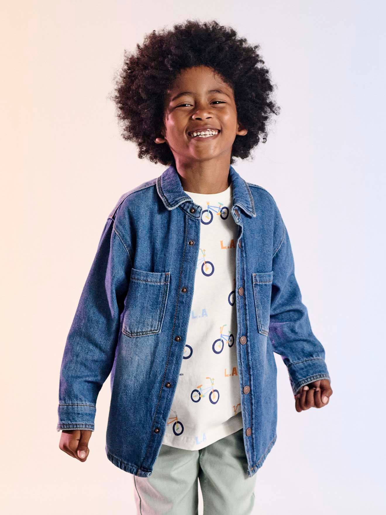 Vertbaudet Denim Jongenshemd Stone