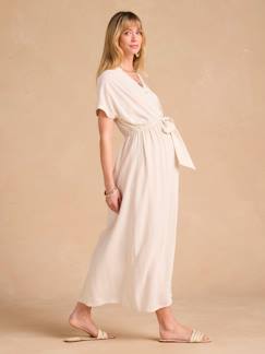Vêtements de grossesse-Allaitement-Robe chemise longue en lin mélangé ENVIE DE FRAISE grossesse et allaitement