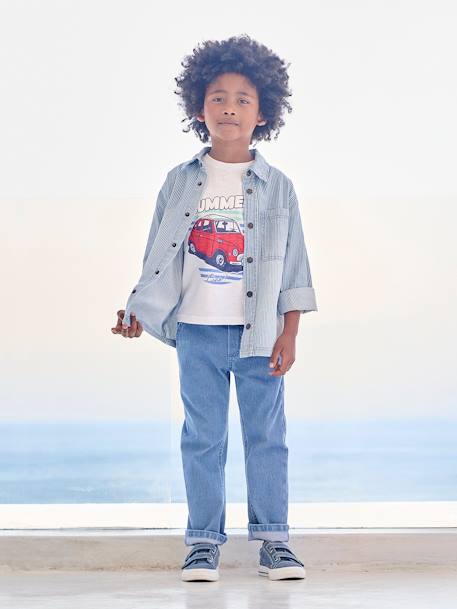 Pantalon cargo effet denim  - vertbaudet enfant