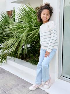 Tregging large fille en denim  - vertbaudet enfant